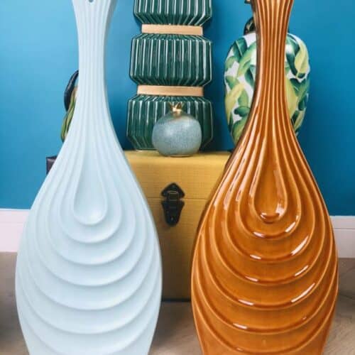 Tall Orange Vase Ace & Luster